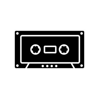 Teyp kaset simgesi vektör örnekleme logo tasarımı