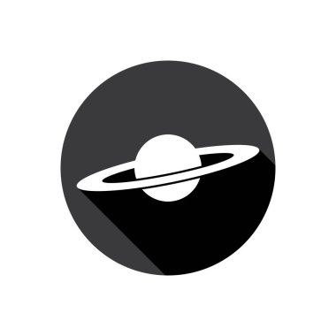 Halkalı gezegen simgesi vektör şablonu çizim logosu tasarımı