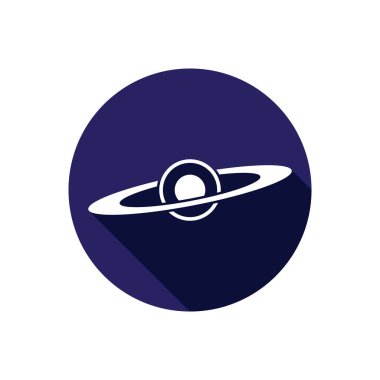 Halkalı gezegen simgesi vektör şablonu çizim logosu tasarımı