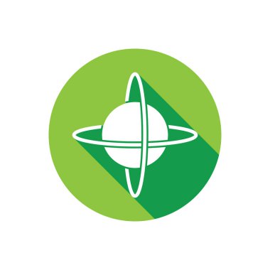 Halkalı gezegen simgesi vektör şablonu çizim logosu tasarımı