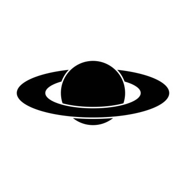 Halkalı gezegen simgesi vektör şablonu çizim logosu tasarımı