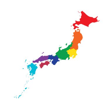 Japonya haritası simge vektör şablonu logo tasarımı arka plan duvar kağıdı
