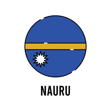 Nauru bayrak simgesi vektör şablon logo tasarımı duvar kağıdı arkaplanı