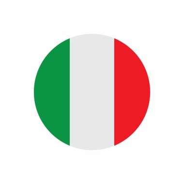 İtalya bayrak simgesi vektör şablonu illüstrasyon logo tasarımı