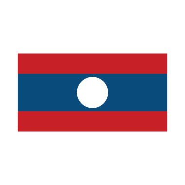 Laos bayrak simgesi vektör şablonu logo tasarımı