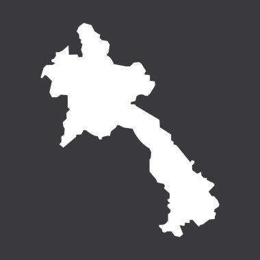 Laos haritası simge vektör şablonu logo tasarımı