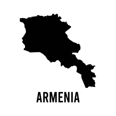 Ermenistan haritası simge vektör şablon logo tasarımı 