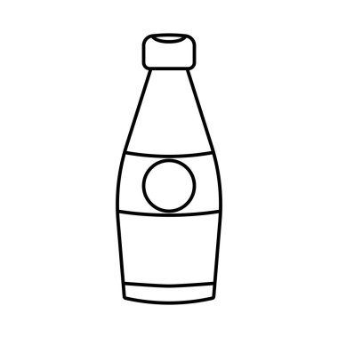 Soda şişesi ikon vektör şablonu çizim logosu tasarımı