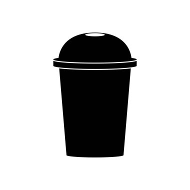 Ice cup simgesi vektör şablonu illüstrasyon logo tasarımı