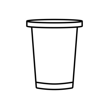 Ice cup simgesi vektör şablonu illüstrasyon logo tasarımı