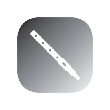 Flüt simgesi vektör şablonu çizim logosu tasarımı