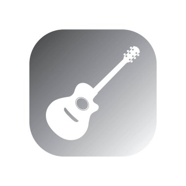 gitar simgesi vektör şablonu çizim logosu tasarımı