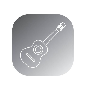 gitar simgesi vektör şablonu çizim logosu tasarımı