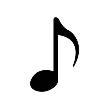 müzik notası ikon vektör şablonu logo tasarımı