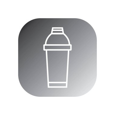 Kokteyl karıştırıcı simgesi vektör çizim logosu tasarımı