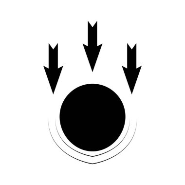 yerçekimi simgesi vektör şablonu çizim logosu tasarımı