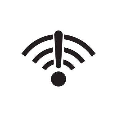 Sinyal ve wifi simgesi vektör örnekleme logo tasarımı