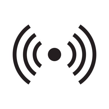 Sinyal ve wifi simgesi vektör örnekleme logo tasarımı
