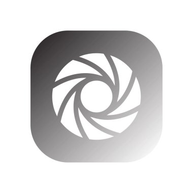 Kamera lensi simgesi vektör şablonu logo tasarımı