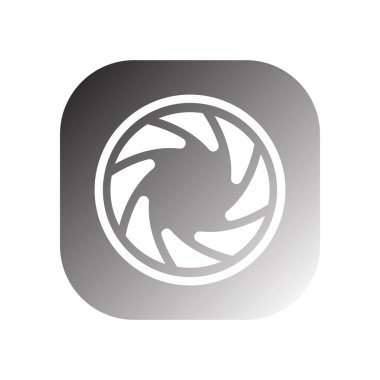 Kamera lensi simgesi vektör şablonu logo tasarımı