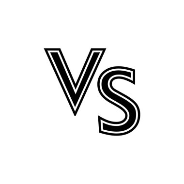 karşı simge, vs vektör şablon illüstrasyon logo tasarımı