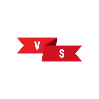 karşı simge, vs vektör şablon illüstrasyon logo tasarımı
