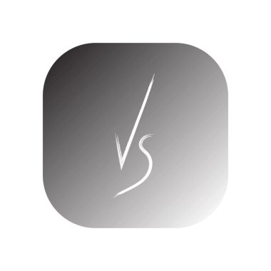 karşı simge, vs vektör şablon illüstrasyon logo tasarımı