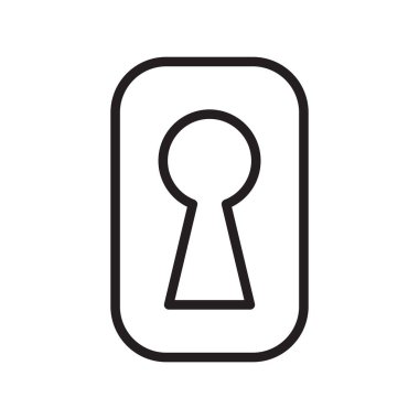 anahtar deliği ikon vektör şablonu illüstrasyon logo tasarımı