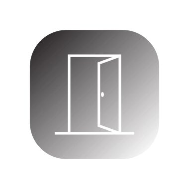 kapı simgesi vektör şablonu illüstrasyon logo tasarımı