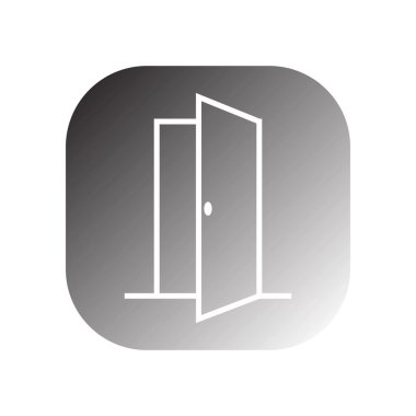 kapı simgesi vektör şablonu illüstrasyon logo tasarımı