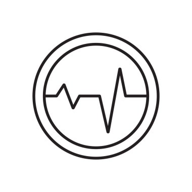 Frekans simgesi vektör şablonu çizim logosu tasarımı