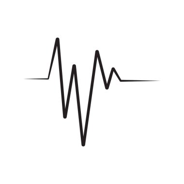 Frekans simgesi vektör şablonu çizim logosu tasarımı