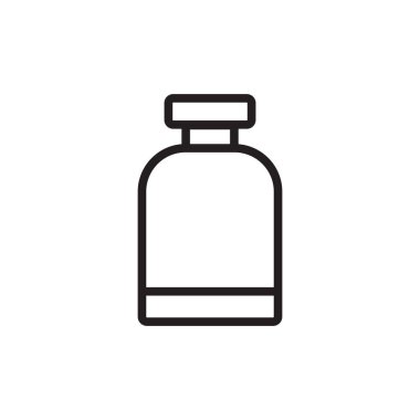 Enjeksiyon şişesi ikon vektör şablon logo tasarımı