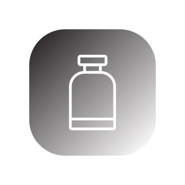 Enjeksiyon şişesi ikon vektör şablon logo tasarımı