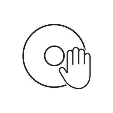 simge dj vektör şablonu logo tasarımı