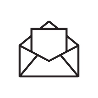 Gelen kutusu simgesi vektör şablonu illüstrasyon logo tasarımı