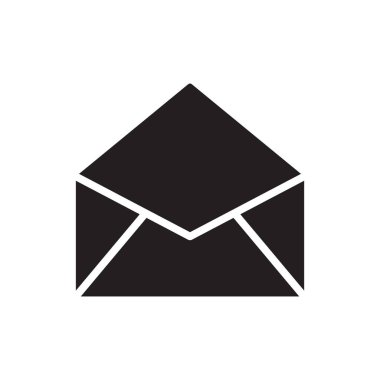 Gelen kutusu simgesi vektör şablonu illüstrasyon logo tasarımı