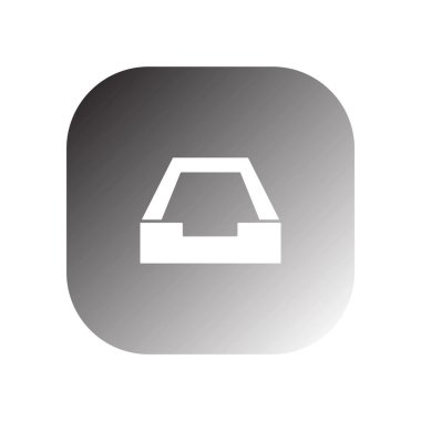 Gelen kutusu simgesi vektör şablonu illüstrasyon logo tasarımı