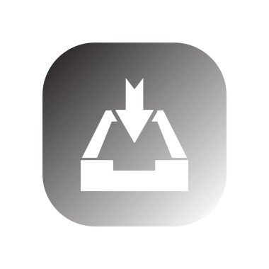 Gelen kutusu simgesi vektör şablonu illüstrasyon logo tasarımı