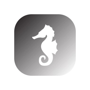 Deniz atı simgesi vektör şablonu illüstrasyon logo tasarımı