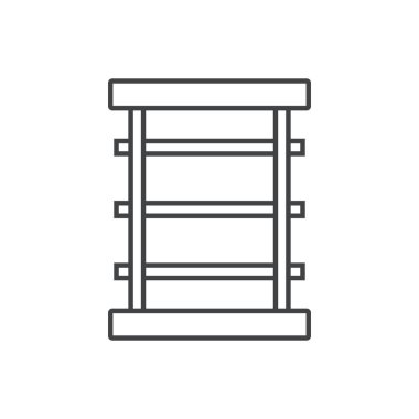 dükkan raf simgesi vektör şablonu çizim logosu tasarımı