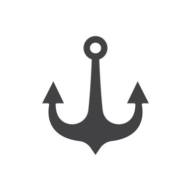 anchor simgesi vektör şablonu çizim logosu tasarımı