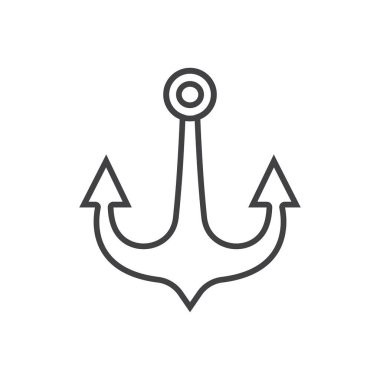 anchor simgesi vektör şablonu çizim logosu tasarımı