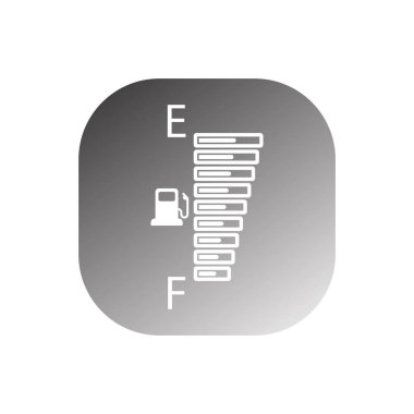 Otomobil Yakıt Göstergesi Simge vektör şablonu çizim logosu tasarımı