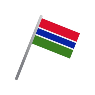 Gambiya bayrak simgesi vektör örnekleme logo tasarımı