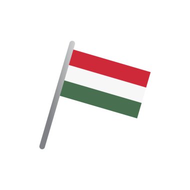 hungary bayrak simgesi vektör şablon logo tasarımı