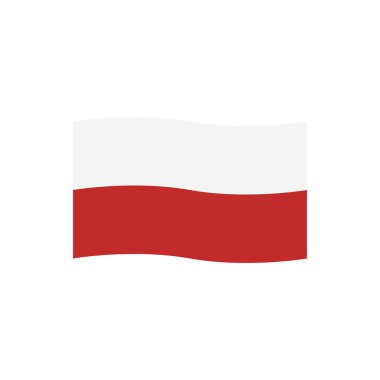 Poland bayrağı ikon vektör şablon logo tasarımı