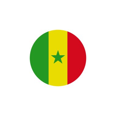 Senegal bayrak simgesi vektör şablon logo tasarımı