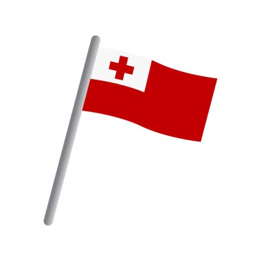 Tongan flag icon vector template illustration logo design clipart