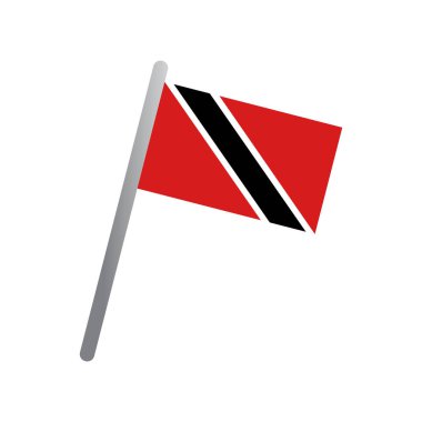 Trinidad tobago bayrak ikonu vektör şablonu çizim logosu tasarımı